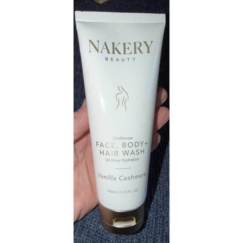 Nakery  SkinRenew Face, Body + Hair Wash Vanilla Cashmere 100ml 3.38 Fl Oz New